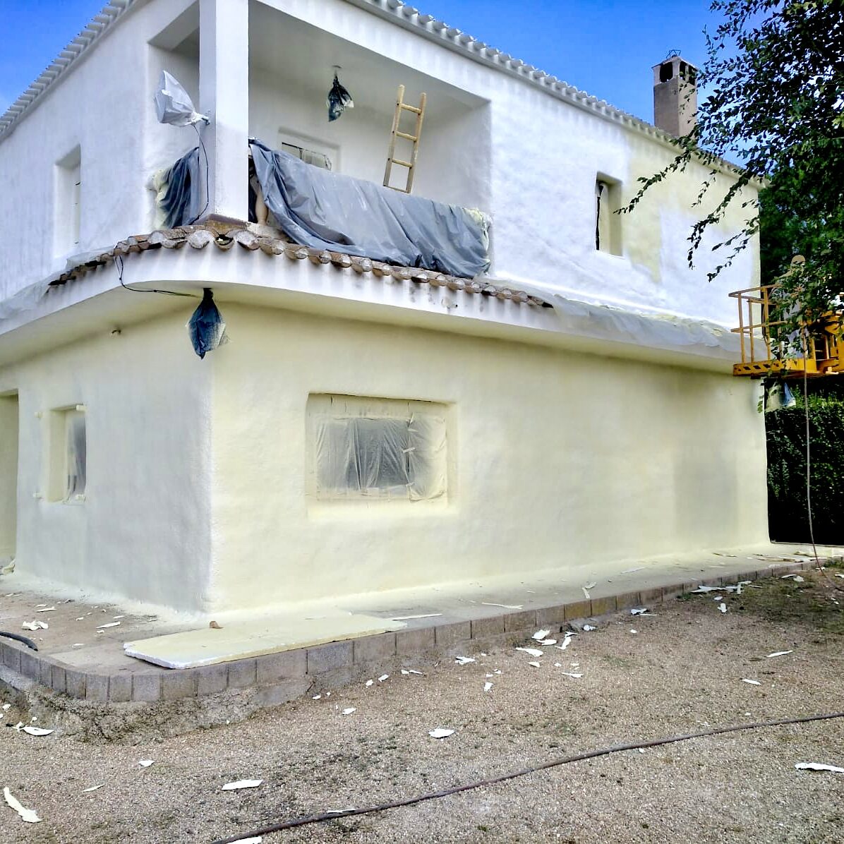 Aislamiento térmico en una casa de campo