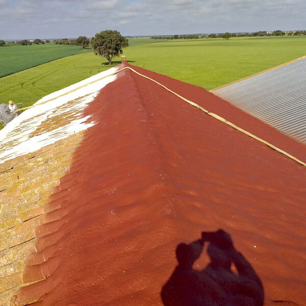 Aislamiento de tejado con caucho