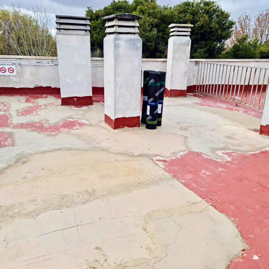 Impermeabilización de cubierta antes