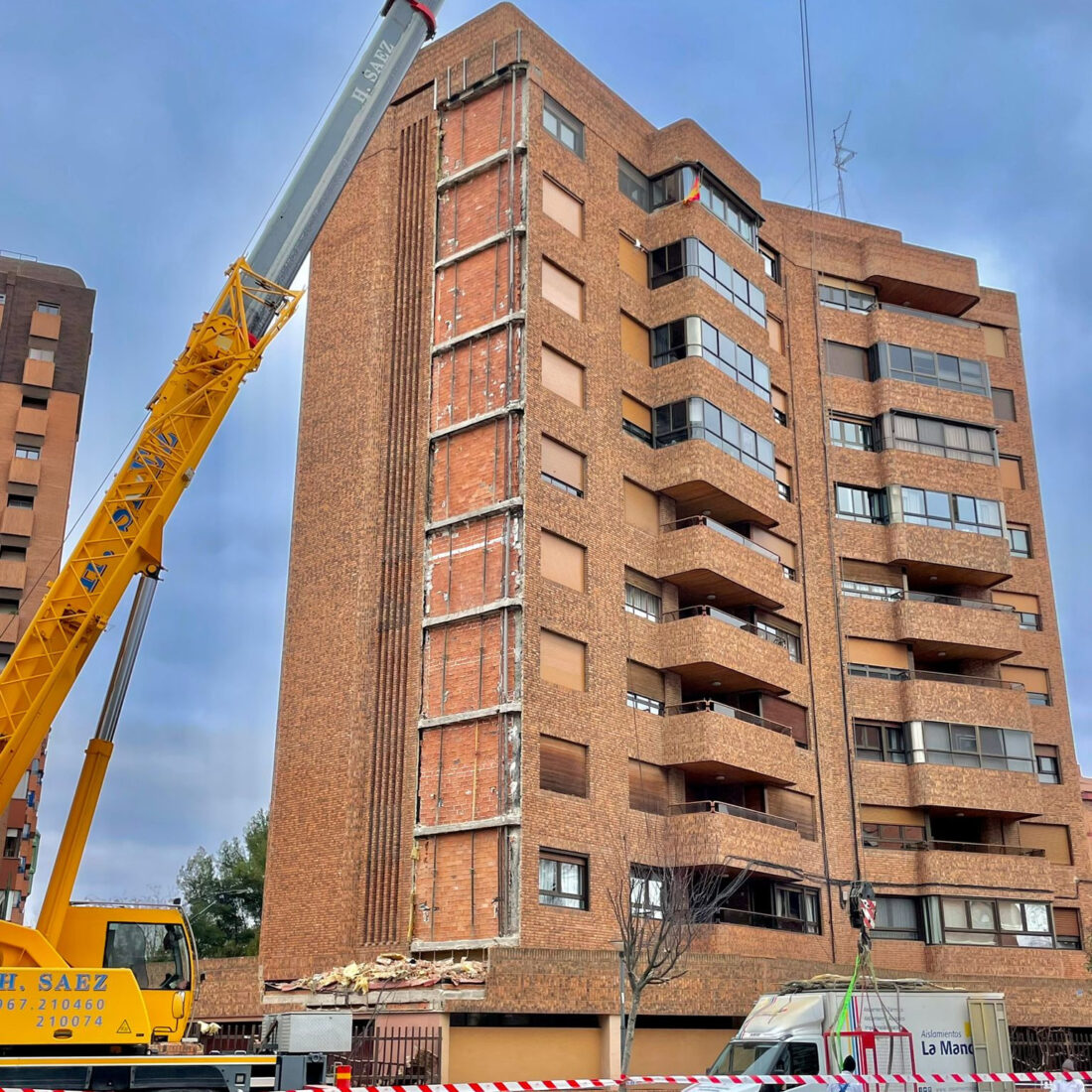 Sellado fachada edificio Albacete
