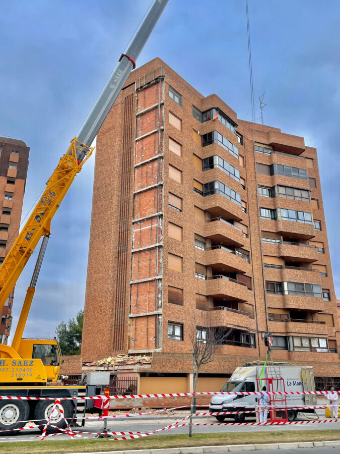 Sellado fachada edificio Albacete