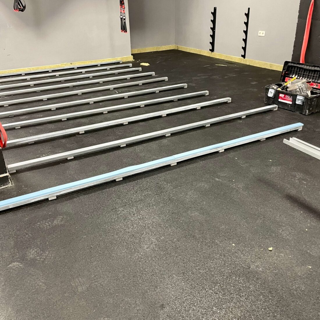 Aislamiento del suelo de un gimnasio