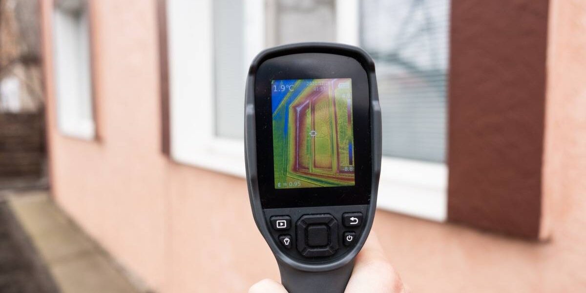 Aislamiento de vivienda unifamiliar Aislamiento de vivienda unifamiliar: termografía de una fachada para detectar pérdidas de calor